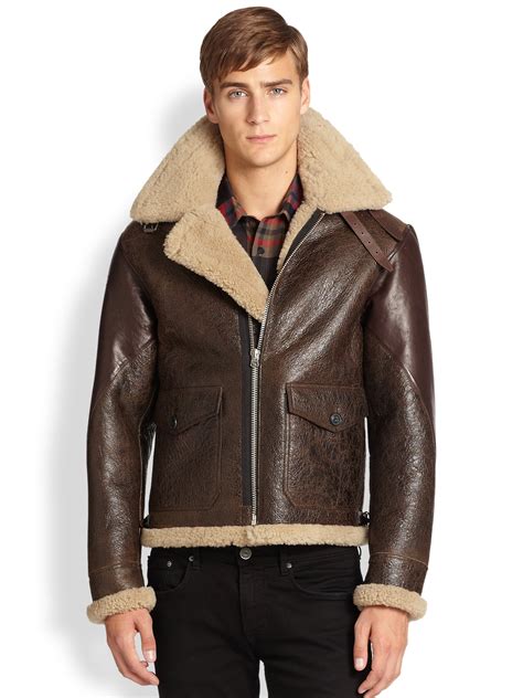 Burberry Men's Leather Shearling